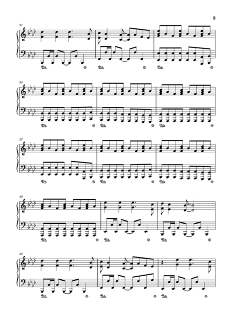 Clocks Piano Solo scores gallery preview page 3
