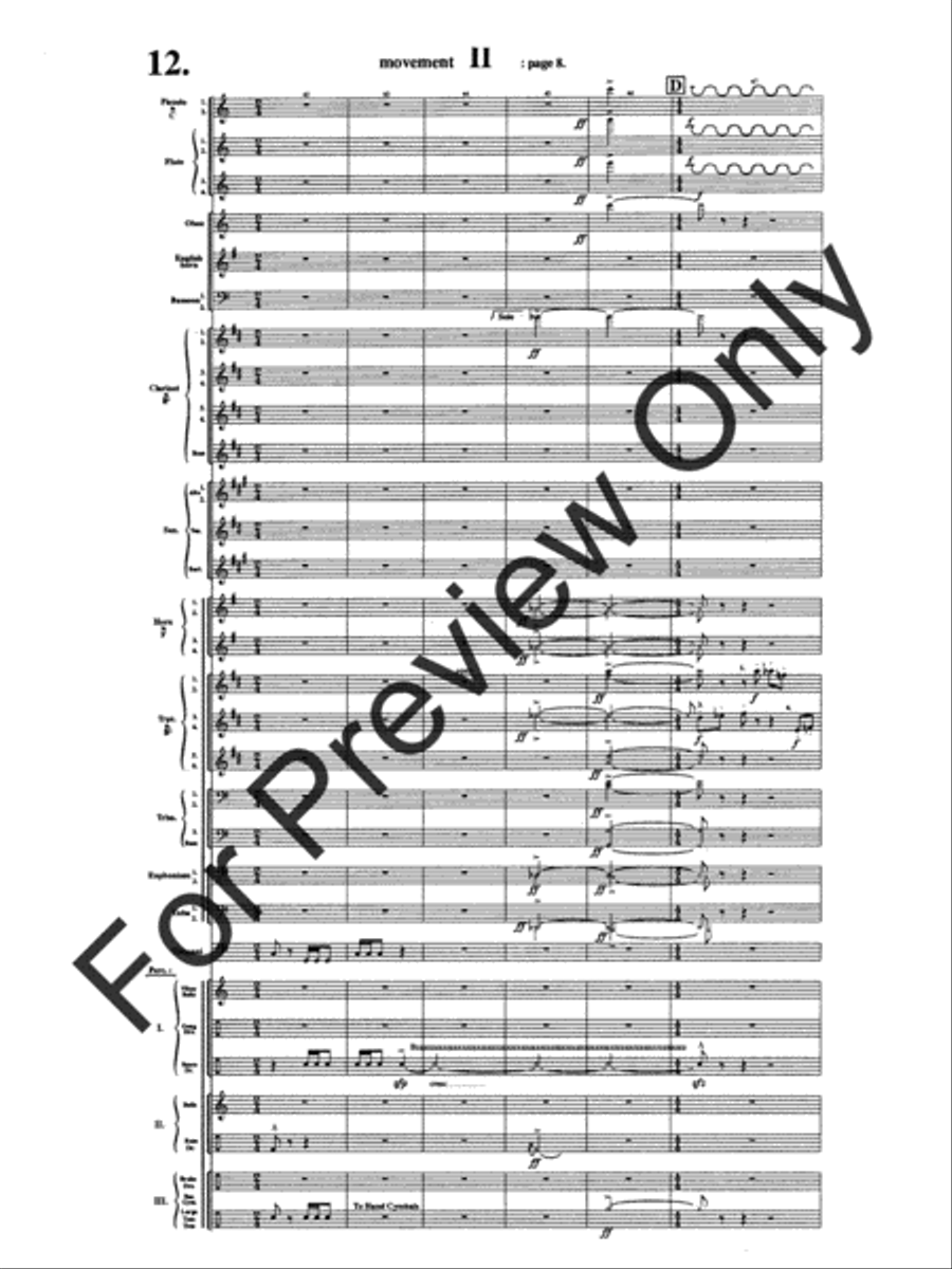 Symphony #1 In Memoriam Dresden 1945 Concert Band scores gallery preview page 16