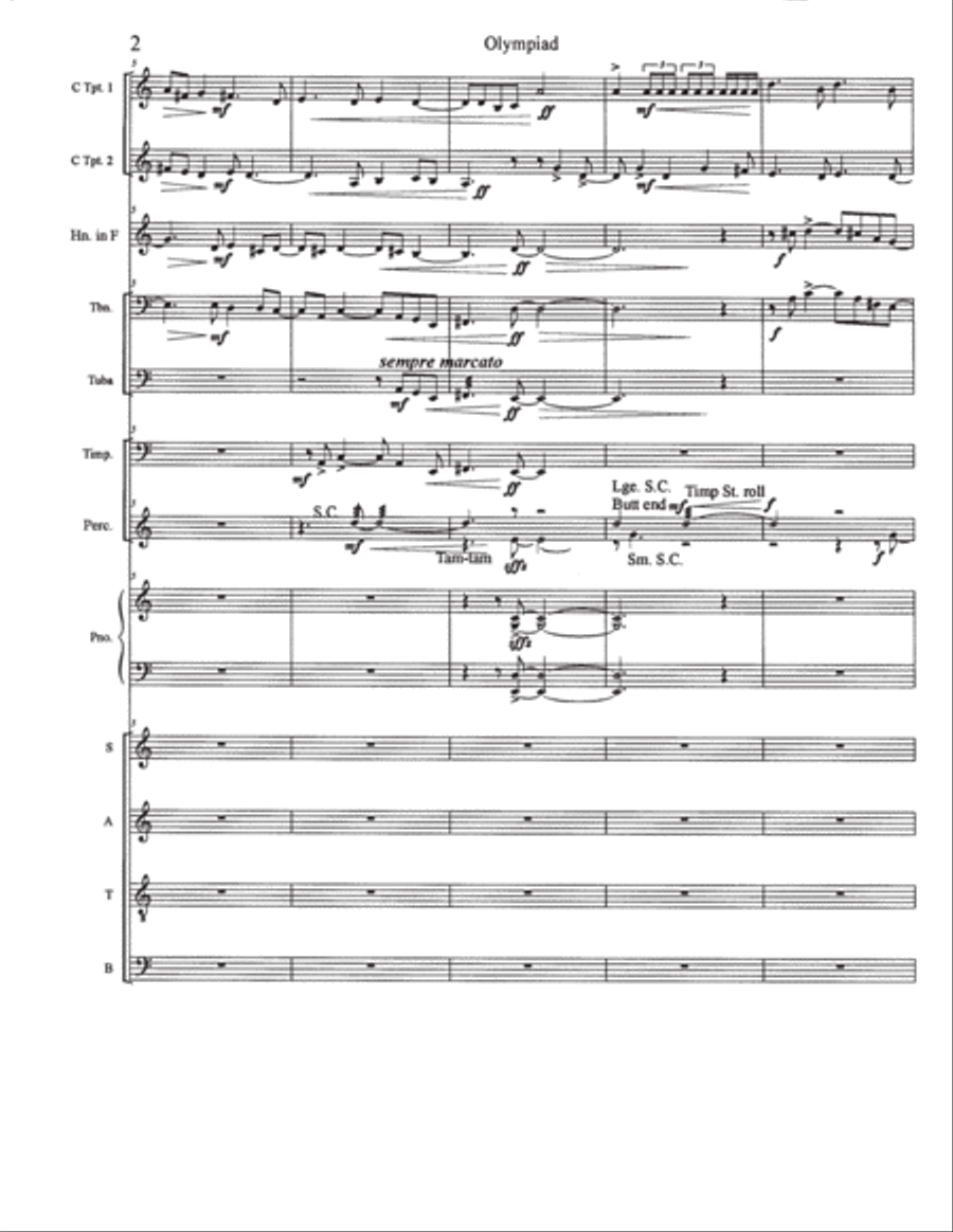 Olympiad (full score & parts) 4-Part scores gallery preview page 6