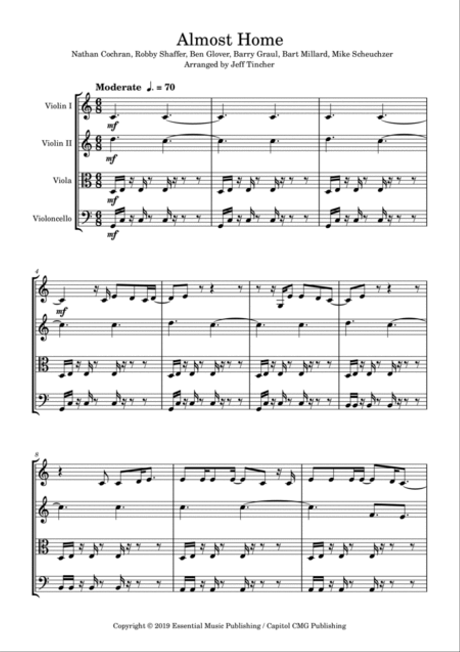 Almost Home String Quartet scores gallery preview page 2