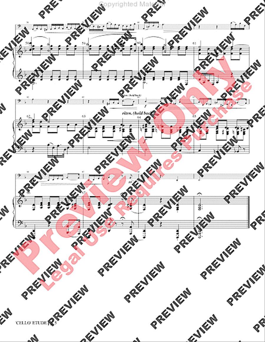 Cello Etude, Op. 25, No. 7 Small Ensemble scores gallery preview page 7