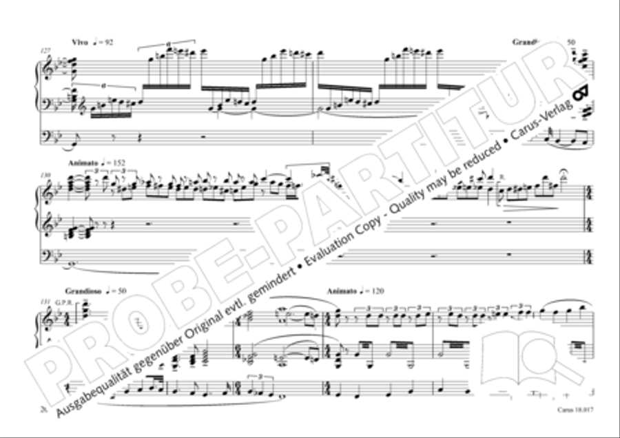 Tournemire: Funf Improvisationen fur Orgel solo Organ Solo scores gallery preview page 20