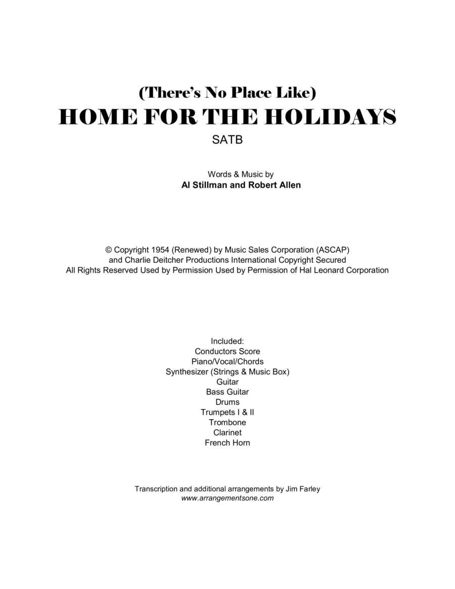 (There's No Place Like) Home For The Holidays Large Ensemble scores gallery preview page 1