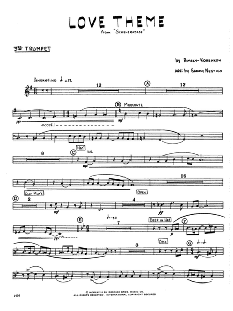 Love Theme From Scheherazade - 3rd Bb Trumpet