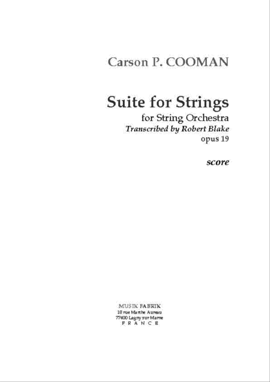 Suite for Strings String Orchestra scores gallery preview page 1