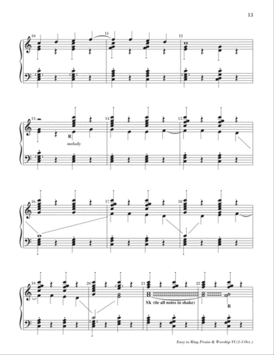 Easy to Ring Praise and Worship 3-Octaves scores gallery preview page 16