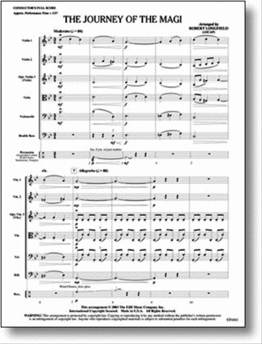 The Journey of the Magi The Journey of the Magi String Orchestra scores gallery preview page 1