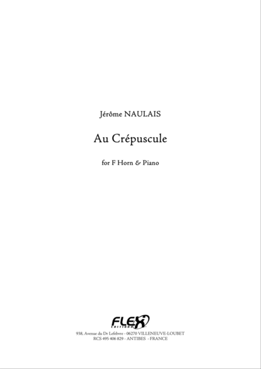 Au Crepuscule Piano scores gallery preview page 1