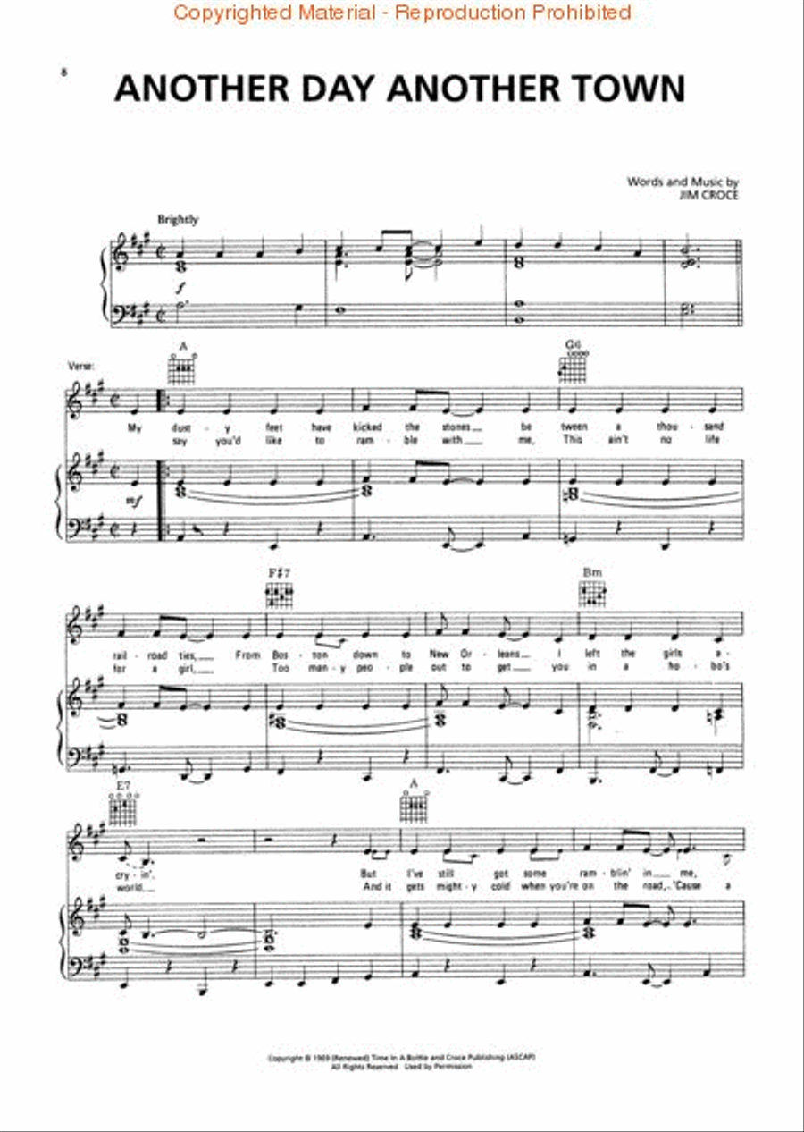 Best of Jim Croce Best of Jim Croce Piano, Vocal, Guitar scores gallery preview page 3