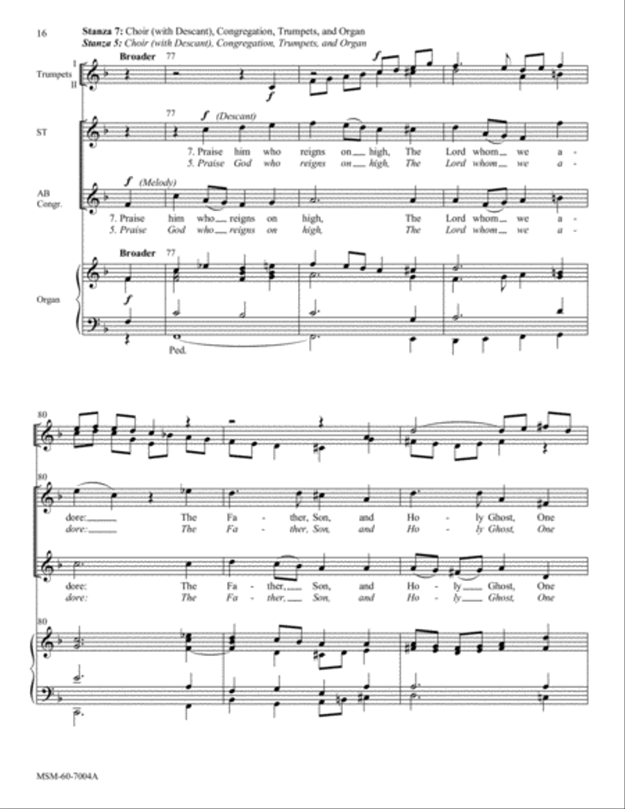 Rejoice, O Pilgrim Throng! (Full Score and Instrumental Parts) Choir scores gallery preview page 10