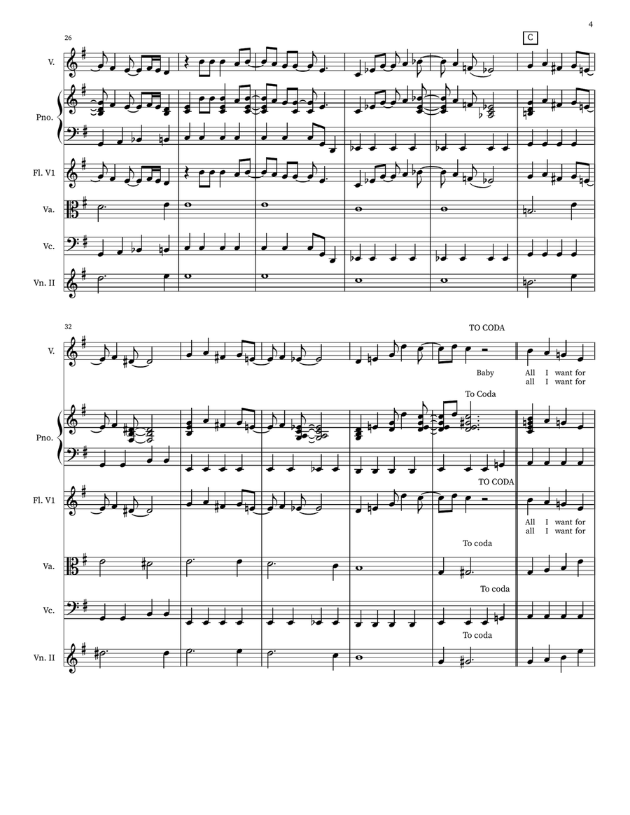All I Want For Christmas Is You Small Ensemble scores gallery preview page 4