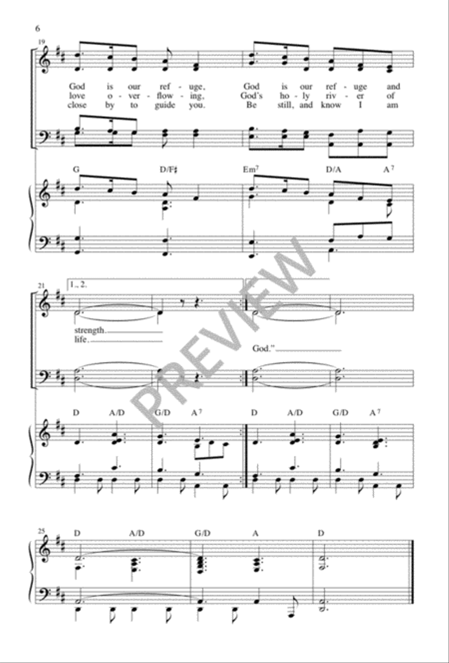 God Is Our Refuge, God Is Our Strength 4-Part scores gallery preview page 7