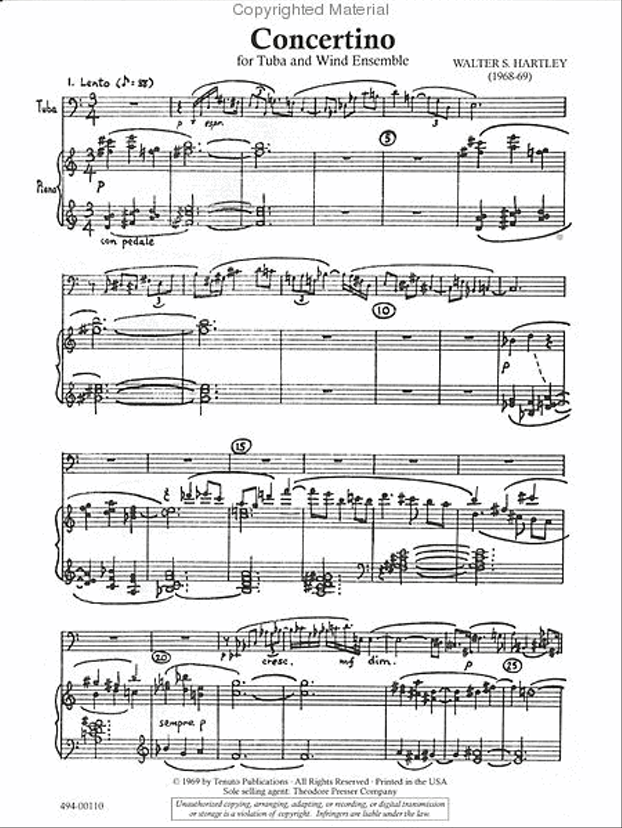 Concertino for Tuba and Band Chamber Music scores gallery preview page 2
