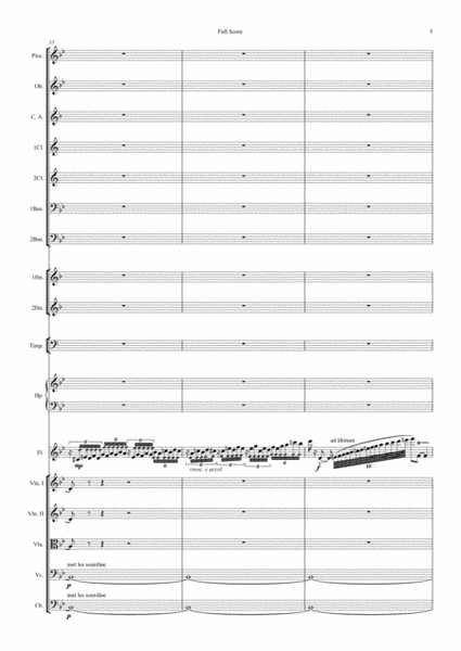Fantasie for Flute & Symphony Orchestra (arr.) Full Score