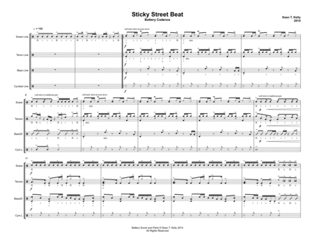 Sticky Street Beat - Intermediate Drumline Cadence image number null