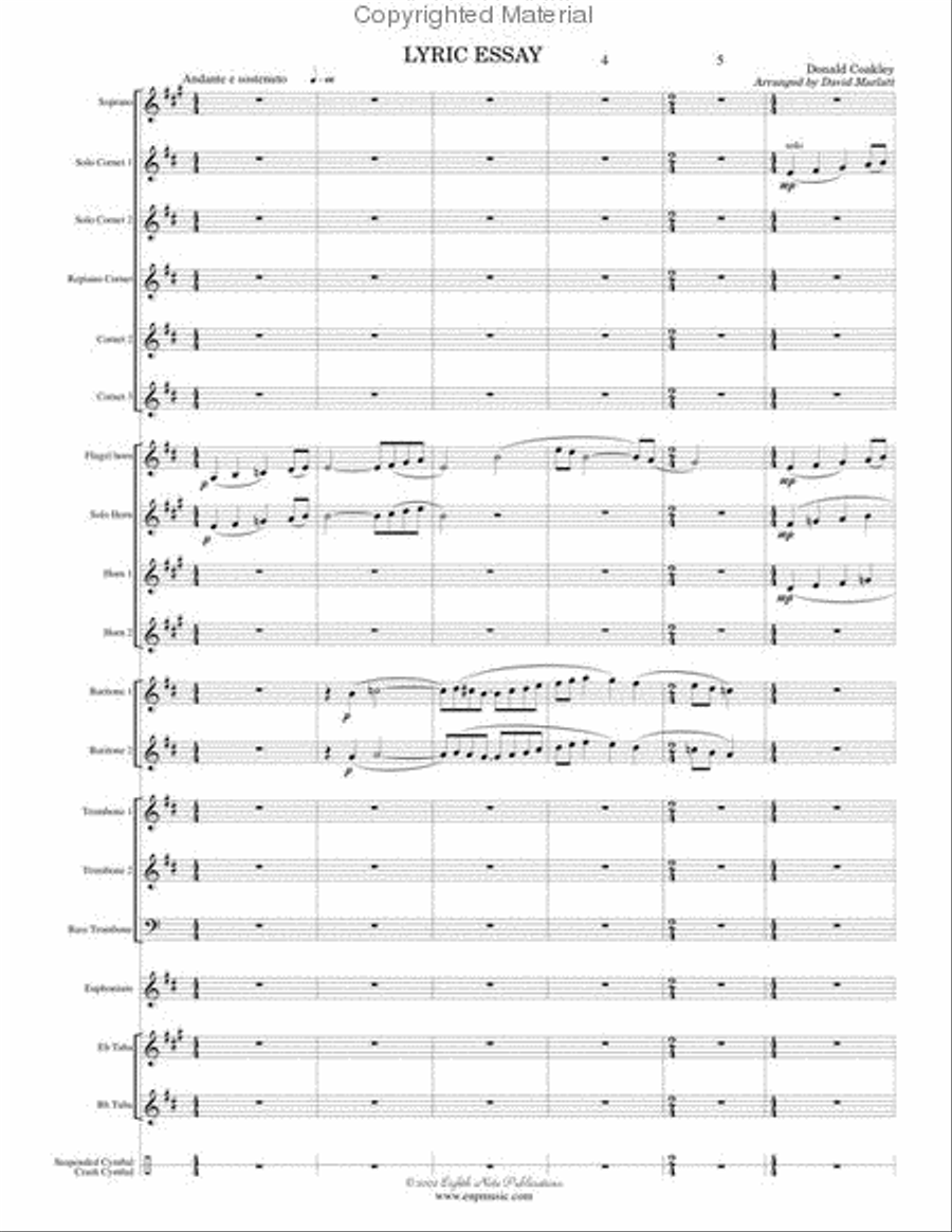 Lyric Essay Concert Band scores gallery preview page 2