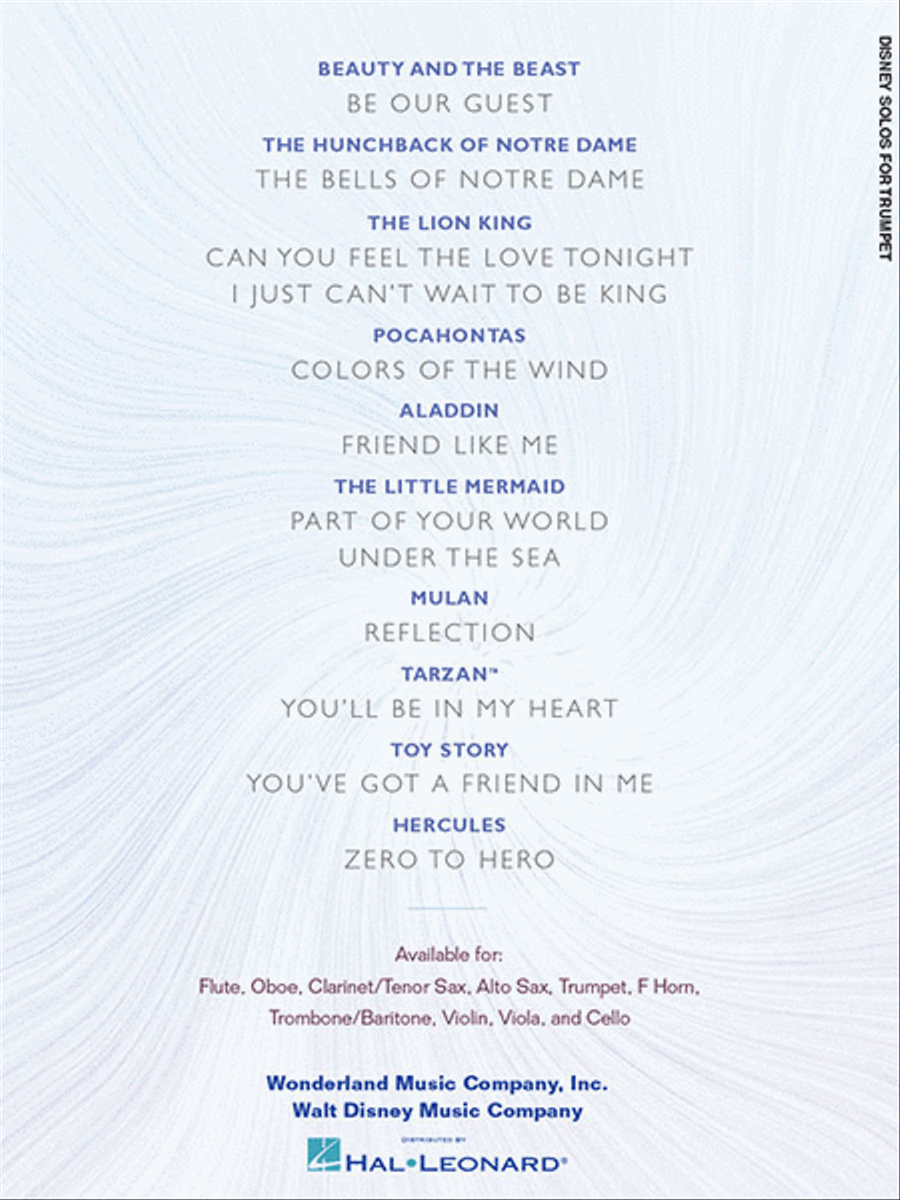 Disney Solos for Trumpet Trumpet Solo scores gallery preview page 4