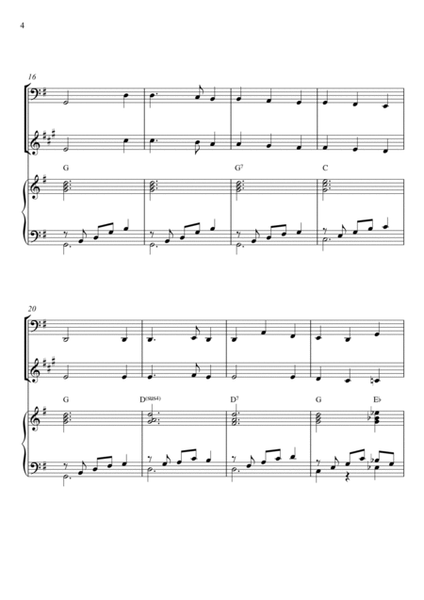 Traditional - Away in A Manger (Trio Piano, Bassoon and Trumpet) with chords image number null