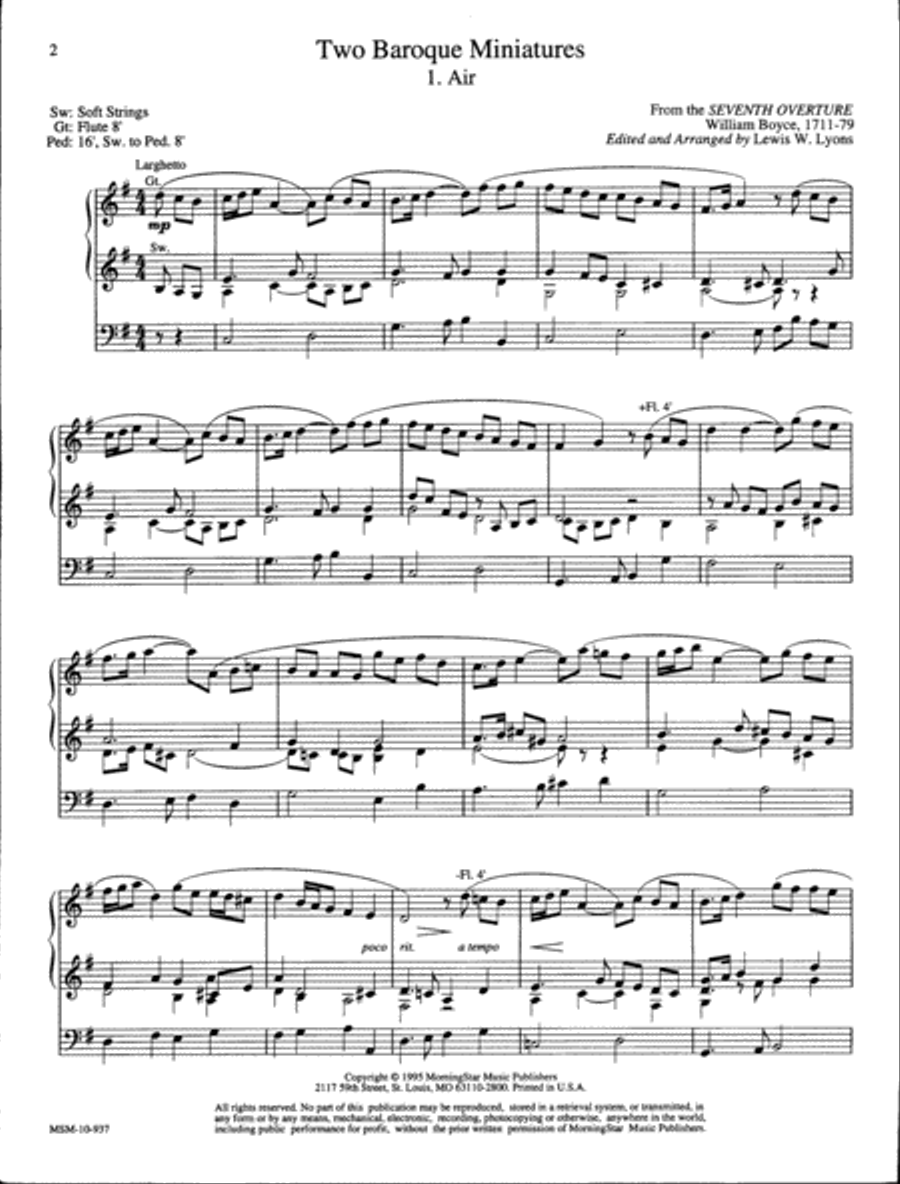 Two Baroque Miniatures Two Baroque Miniatures Organ scores gallery preview page 2