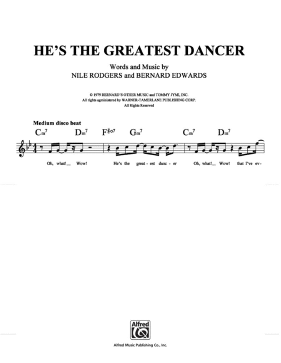 He's the Greatest Dancer School and Community scores gallery preview page 1