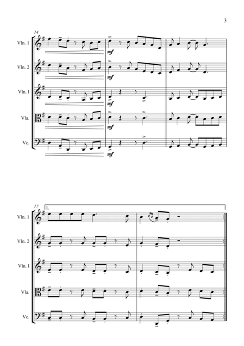 Jazz Carols Collection String Quartet - Set 3: Deck the Halls; Good King Wenceslas; Joy to the World image number null