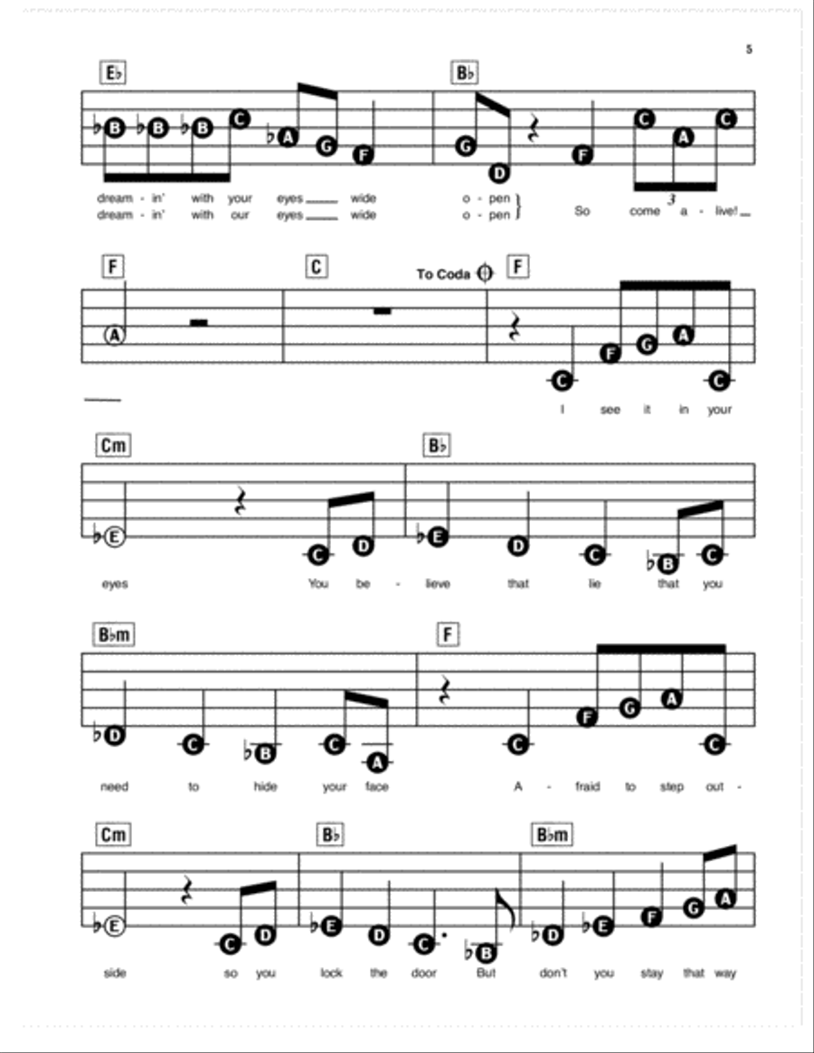 Come Alive (from The Greatest Showman) School and Community scores gallery preview page 4