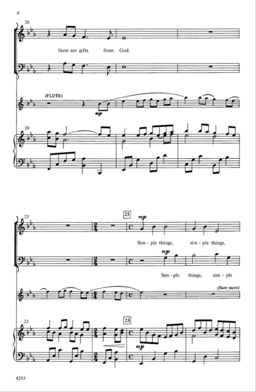 Simple Gifts from God 4-Part scores gallery preview page 4