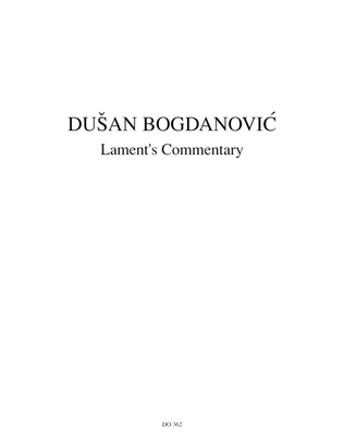 Book cover for Lament's Commentary