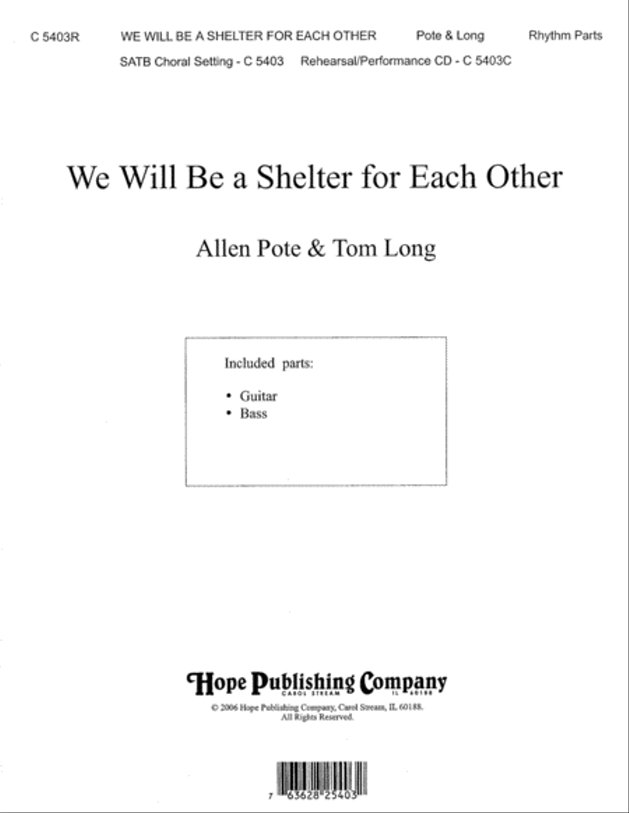 We Will Be a Shelter for Each Other Oboe scores gallery preview page 1