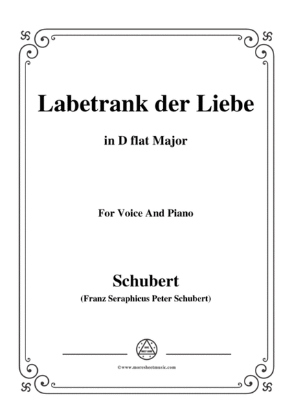 Schubert-Labetrank der Liebe,in D flat Major,for Voice&Piano image number null