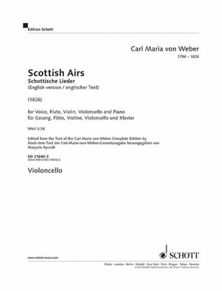 Book cover for Scottish Airs Wev U.16 Cello Part (english Version)