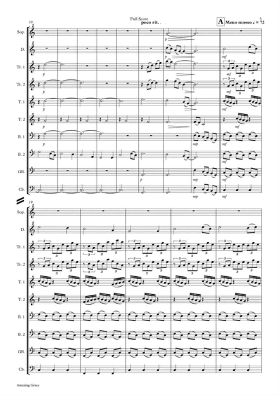 Amazing Grace Soprano Recorder scores gallery preview page 3