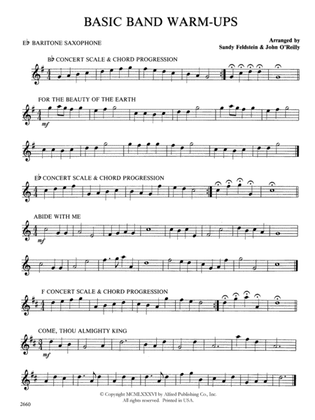 Basic Band Warm-ups: E-flat Baritone Saxophone