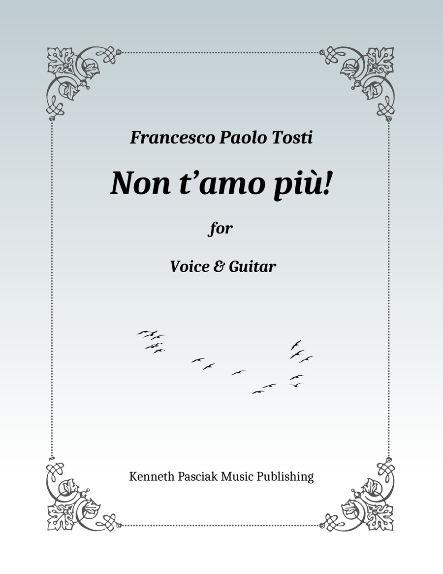 Non t'amo più (for Voice and Guitar) Acoustic Guitar scores gallery preview page 1