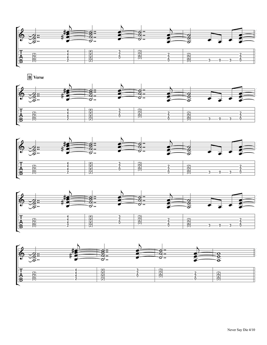 Never Say Die Never Say Die Small Ensemble scores gallery preview page 4