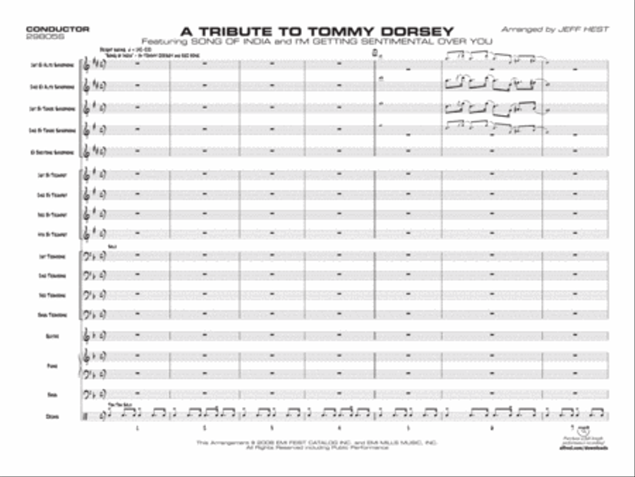 A Tribute to Tommy Dorsey (featuring "Song of India" and "I'm Getting Sentimental Over You") image number null