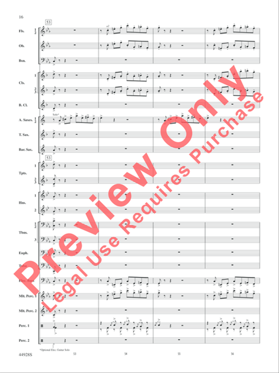 Dreams of Fireflies (On a Christmas Night) Concert Band scores gallery preview page 34