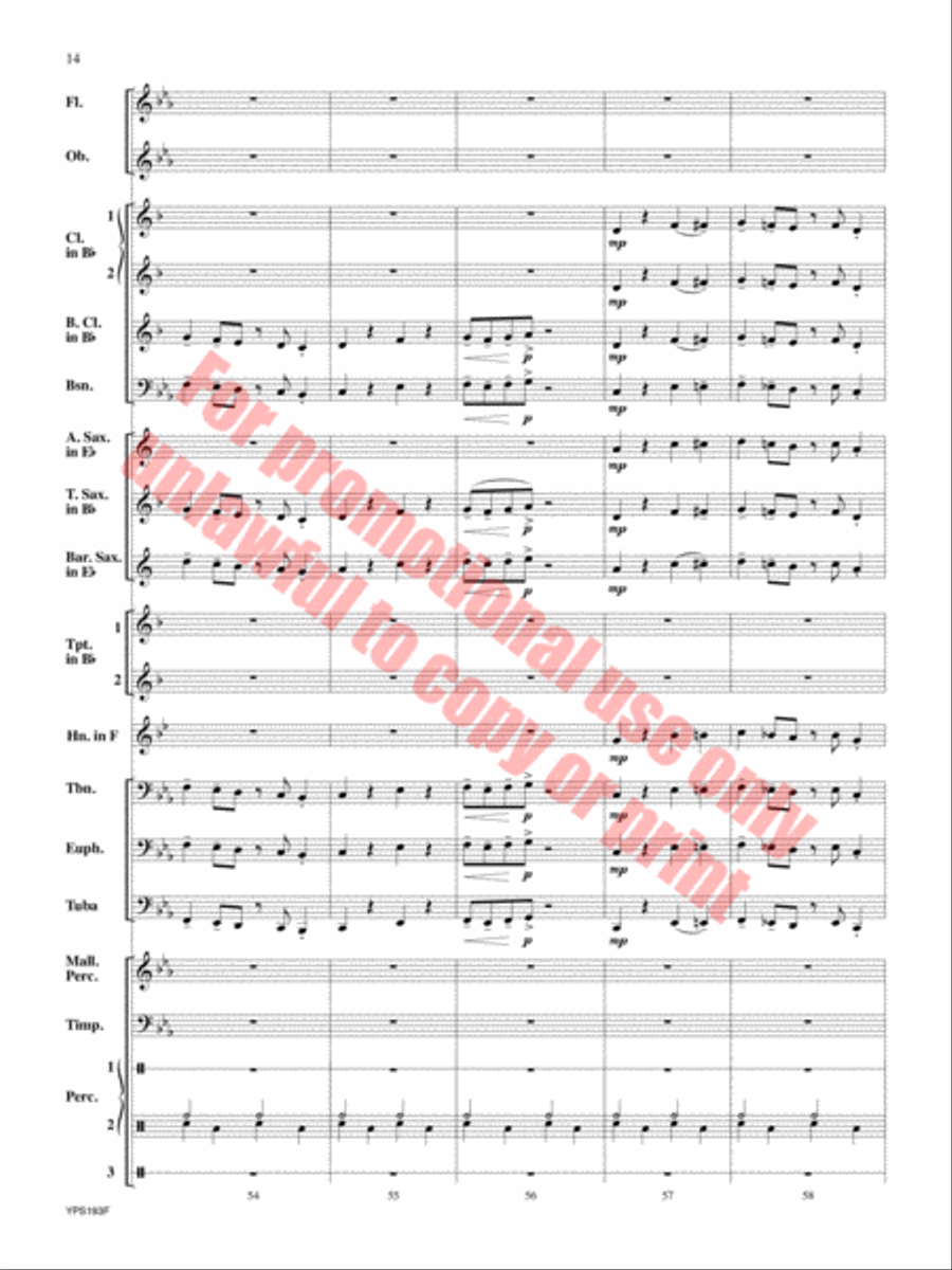 Midday Blues Concert Band scores gallery preview page 15