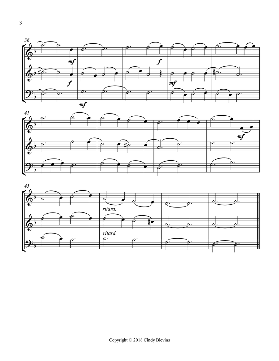 God Rest Ye Merry, Gentlemen, for Two Violins and Cello String Trio scores gallery preview page 4
