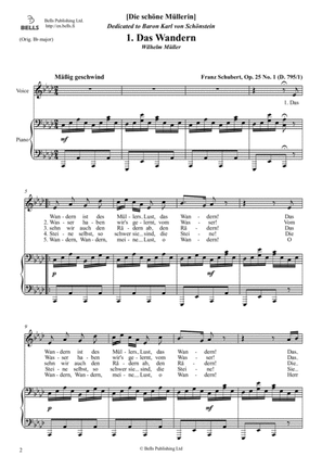 Das Wandern, Op. 25 No. 1 (A-flat Major)