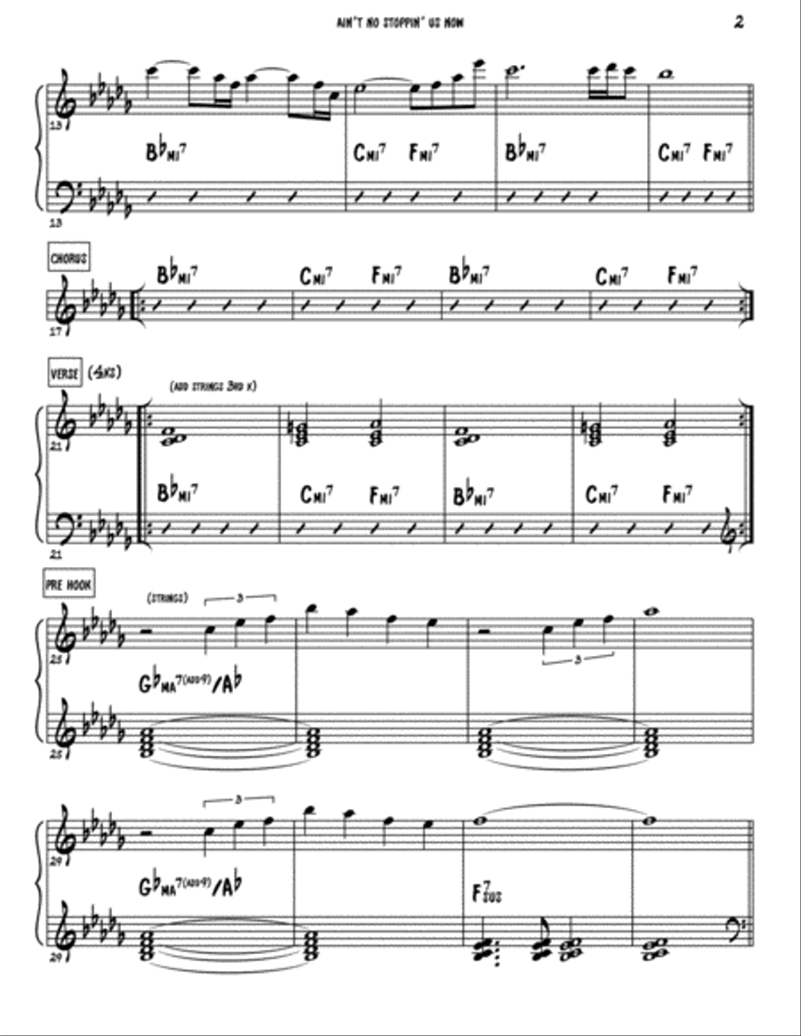 Ain't No Stoppin' Us Now Piano, Vocal, Guitar scores gallery preview page 3