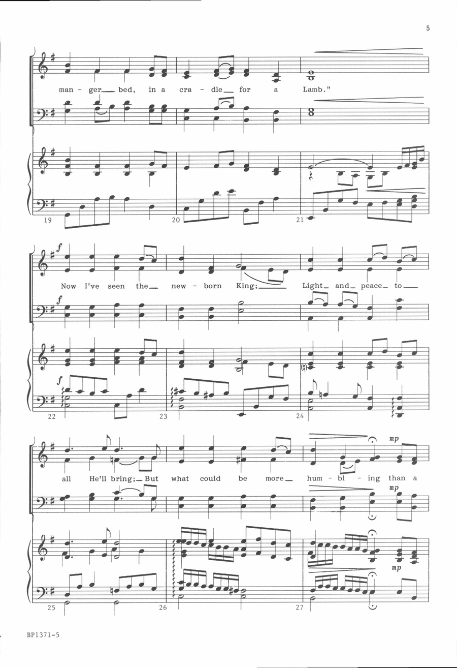 A Cradle for a Lamb 4-Part scores gallery preview page 4