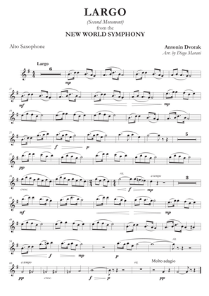 Largo from "New World Symphony" for Alto Saxophone and Piano