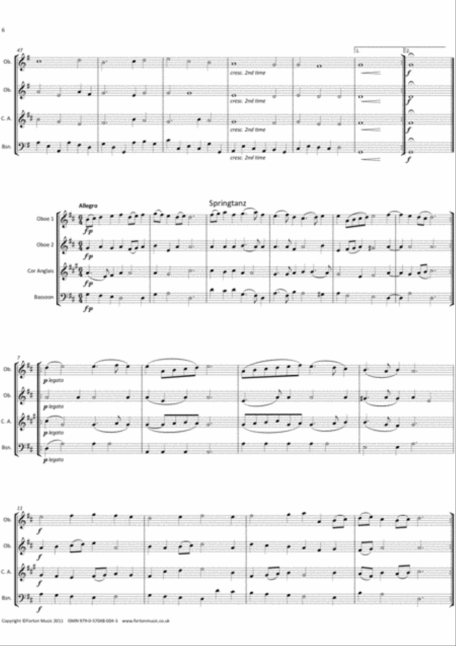Selected Dances from Terpsichore Volume 1 Set of Parts scores gallery preview page 6
