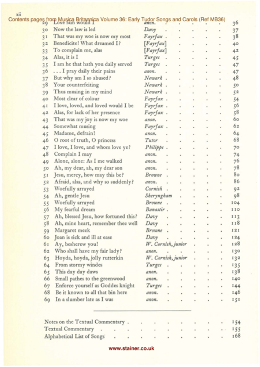 Early Tudor Songs & Carols Score scores gallery preview page 3