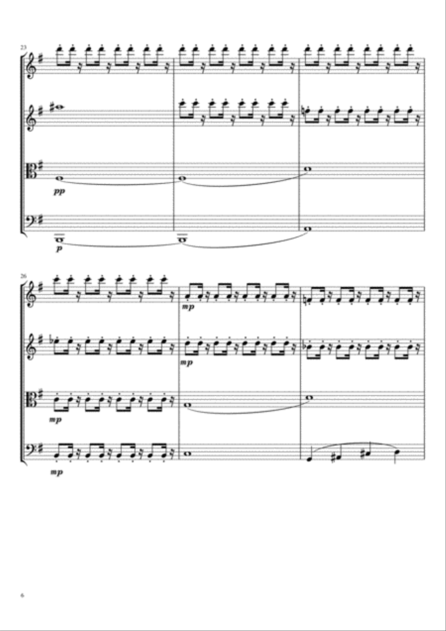 Bikes Bikes String Quartet scores gallery preview page 6