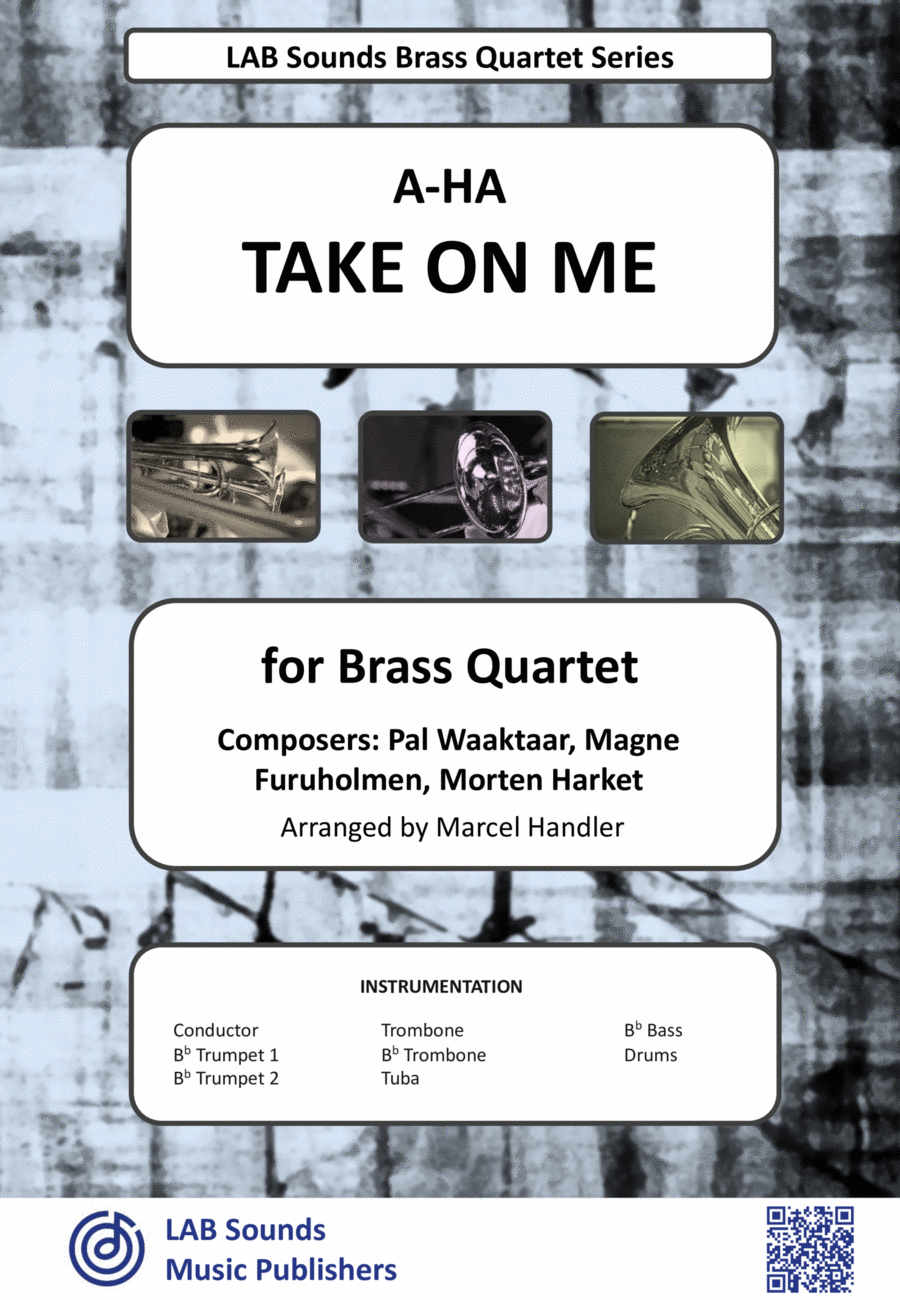 Take On Me Brass Quartet scores gallery preview page 1