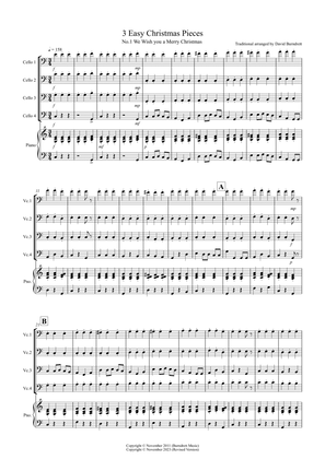 3 Easy Christmas Pieces for Cello Quartet