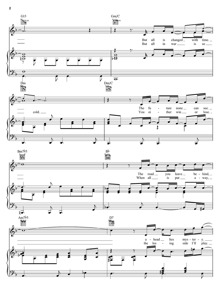 All In Love Is Fair Piano, Vocal, Guitar scores gallery preview page 2