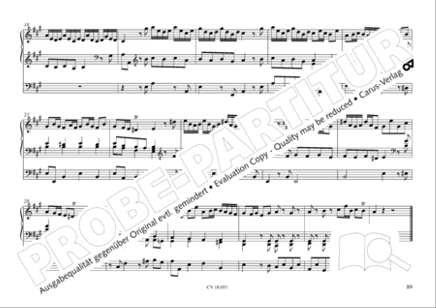 Das Husumer Orgelbuch von 1758 Organ Solo scores gallery preview page 90
